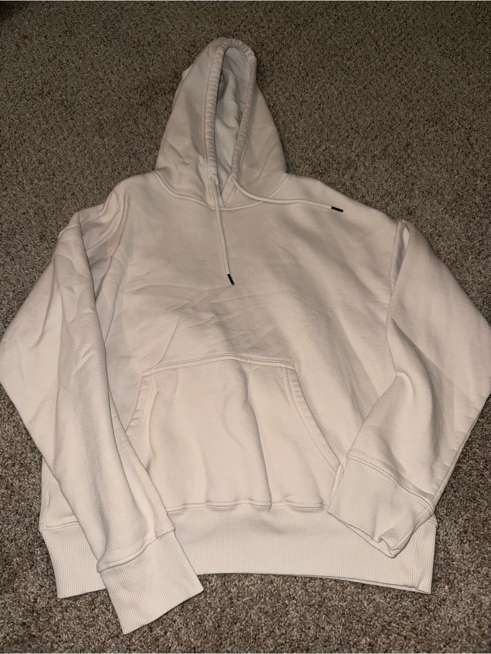 Women's Cream Hooded Crewneck Sweatshirt